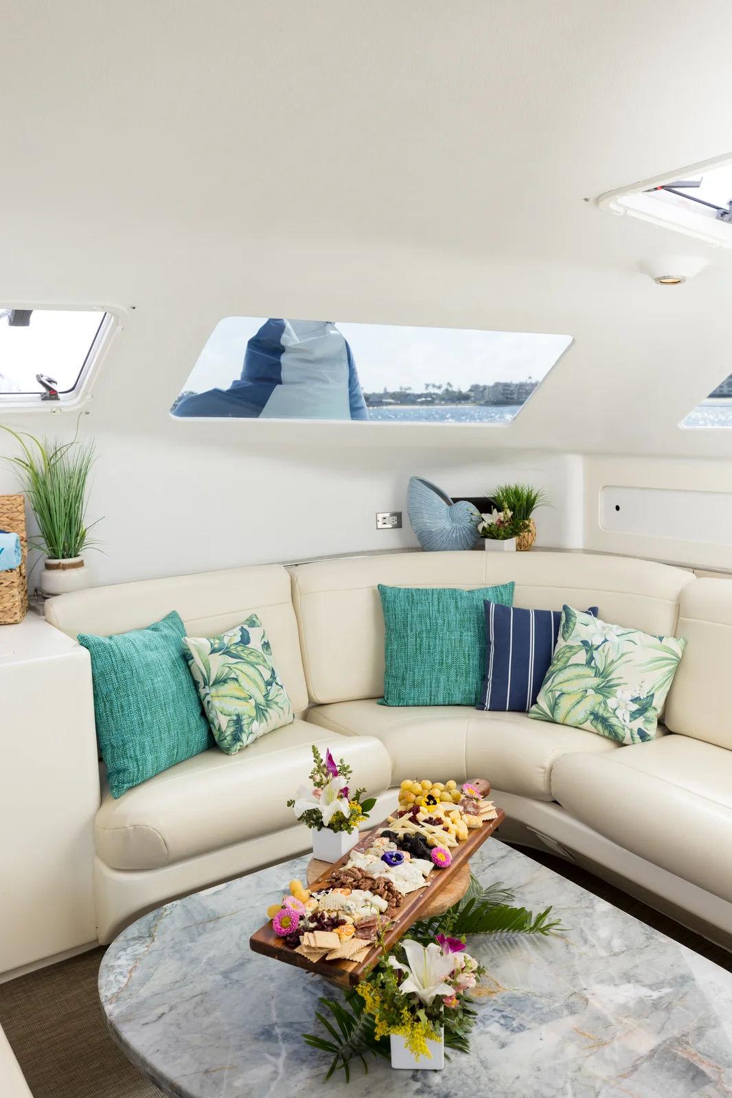 Interior couch and cocktail table