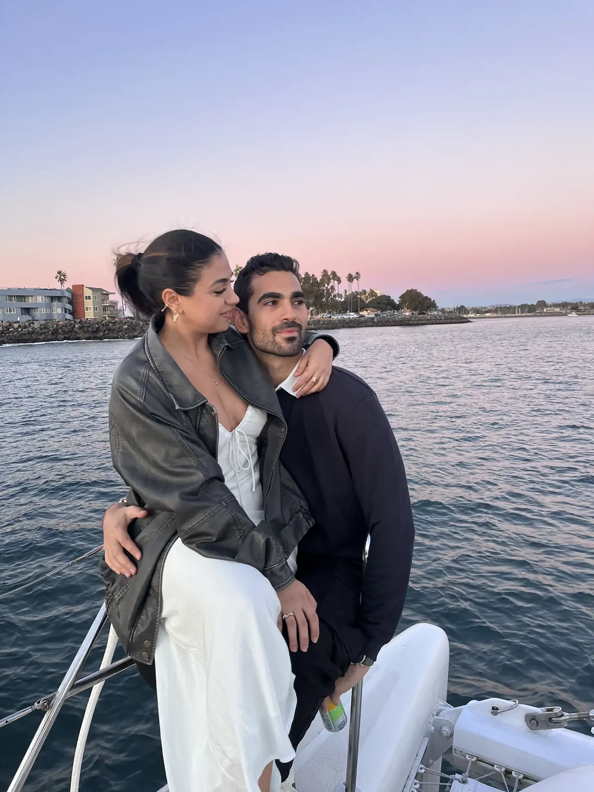 Couple pink dusk