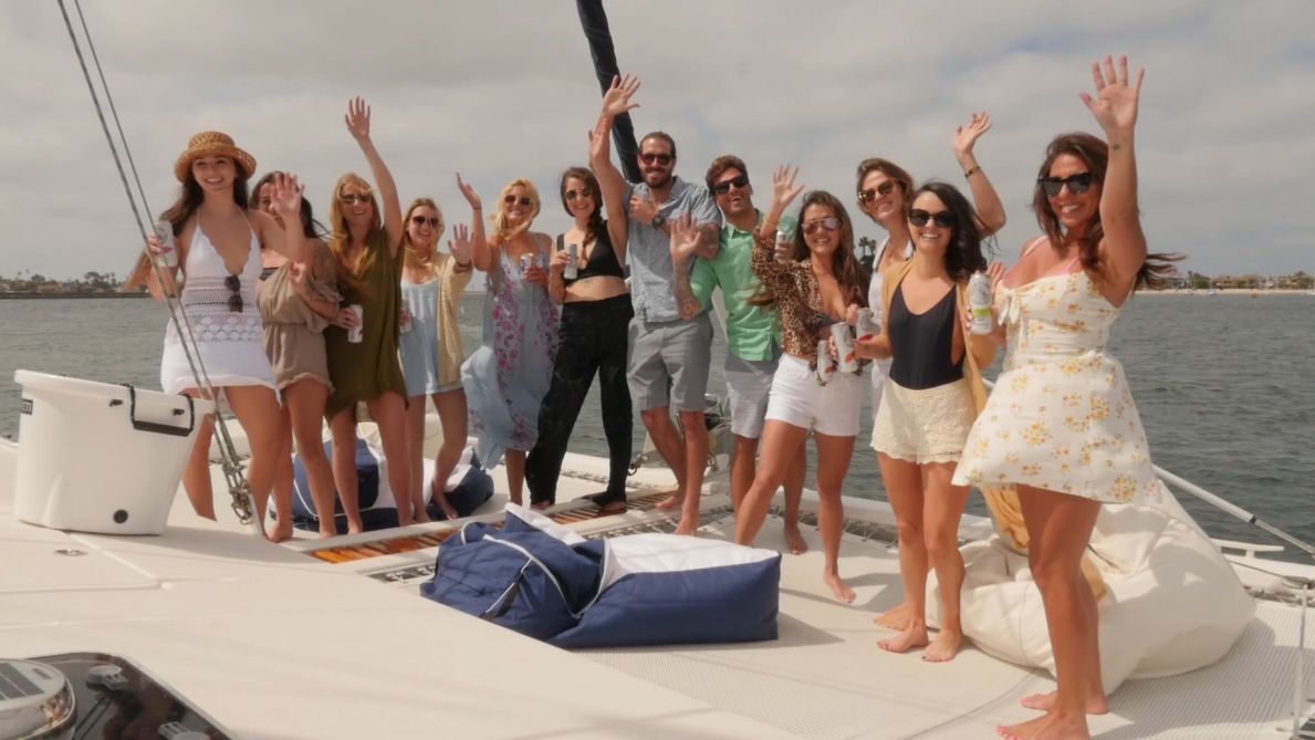 Group of Guests aboard Malarky Charters